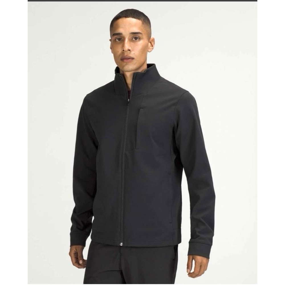 Lululemon Sojourn Jacket Warpstreme Full Zip Gray Activewear Stretch Men's L